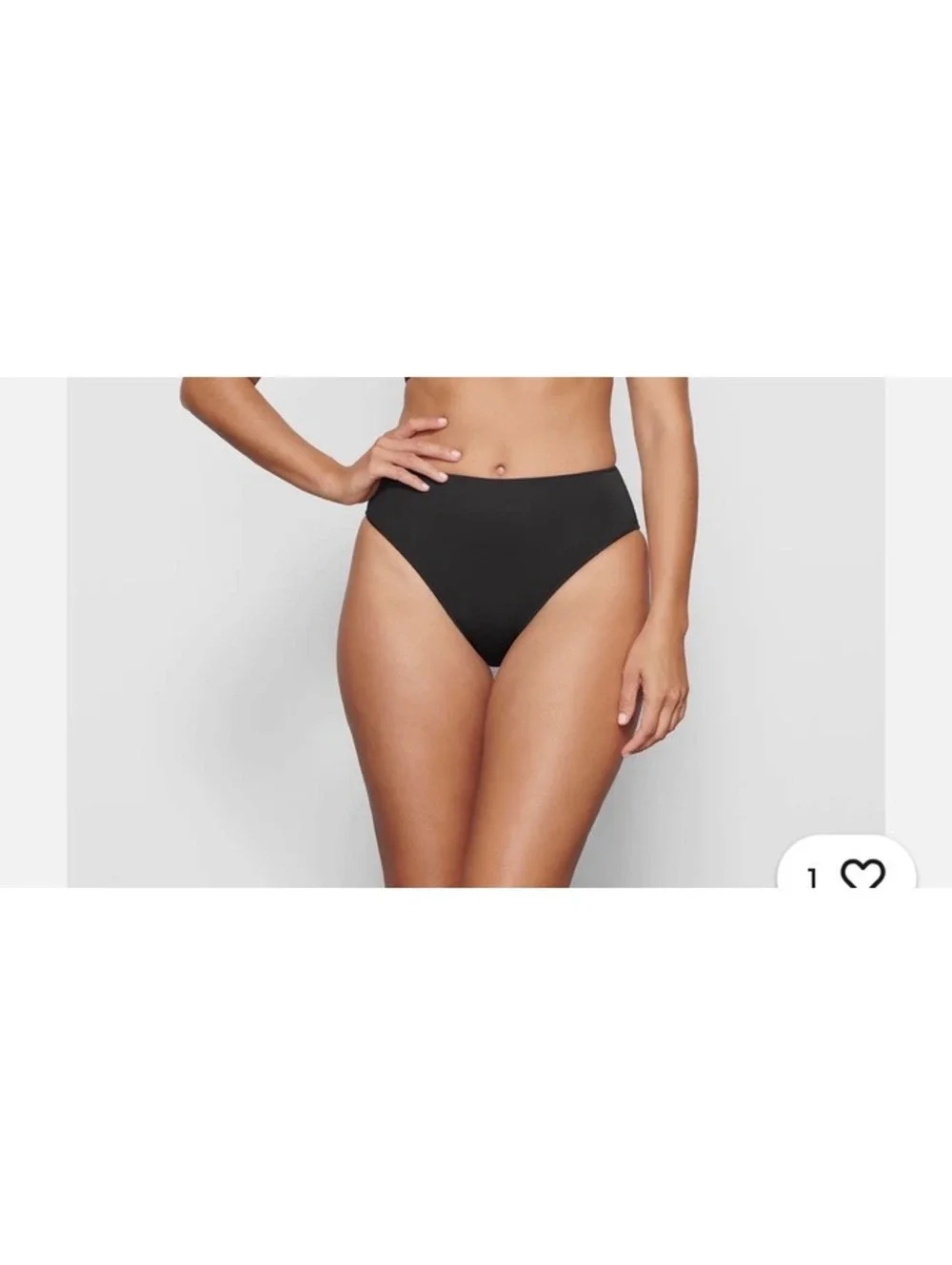 SKIMS Swim Micro Scoop Bikini Top & Signature Swim Mid Waist Bottom ONYX-SET